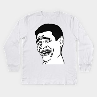 Yao Ming Face Kids Long Sleeve T-Shirt